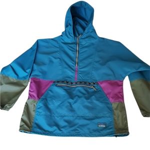 RARE VINTAGE LL BEAN JOHN MAYER AZTEC ANORAK WINDBREAKER SZ LARGE